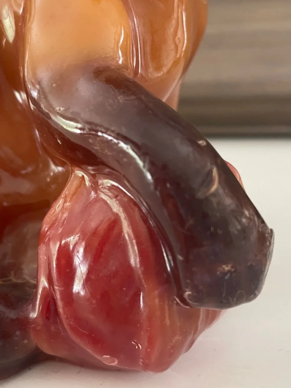 Vintage Siamese Cat Wax Candle Figurine MCM Feline Decor Brown Retro Cat-lover